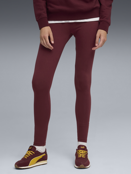 Спортивні легінси жіночі Puma Ess Metallic Leggings 68500096 S Ruby Shimmer-metallic gold (4069157473842)