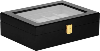 Шкатулка для годинників Springos HA1066 чорно-сіра 26.5 x 20 x 8 см (5907719433455)
