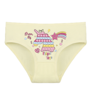 Трусы слипы для девочки с принтом Pop it - Donella - 4171PB79 - 146-152 см - Желтый