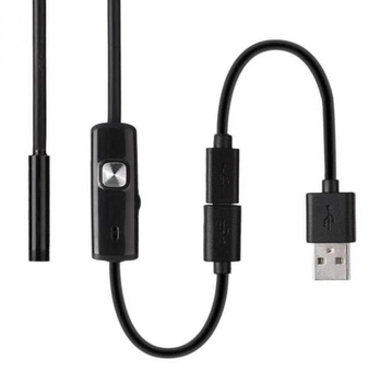 USB эндоскоп с подсветкой 5.5 мм, 6 LED, IP67, совместимый с Android/ПК