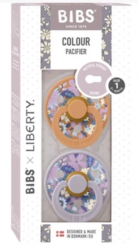 2 пустушки BIBS Colour Liberty June Blossom Pumpkin Mix 0-6 міс., розмір 1