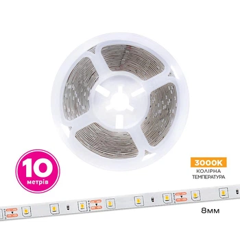 Світлодіодна стрічка ELM 2835 1 м 60 LED/м 3000K IP20 (19-0013)