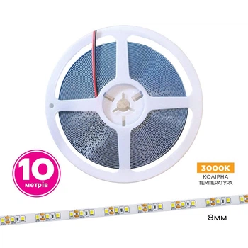 Світлодіодна стрічка ELM 2835 1 м 120 LED/м 3000K IP20 (19-0009)