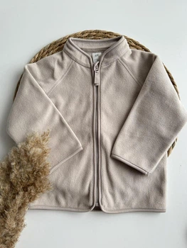 Кофта детская флисовая H&M 98 см на молнии бежевая