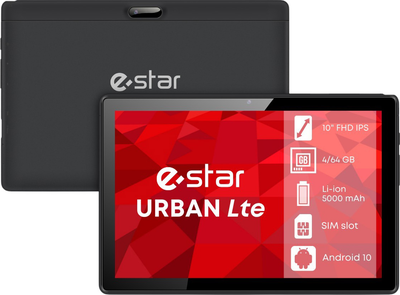 Tablet Estar Urban 1020L LTE 4/64GB Black (TBETEST00001BK)