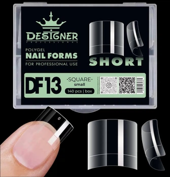 Арочні типcи гелеві Дизайнер Short fast gel tips ST4 Square small для нарощування нігтів (120шт)