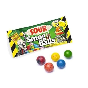 Конфеты жевательные Toxic Waste Sour Smog Balls с ультракислым центром 1 шт (84 г)