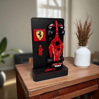 Стенд Подставка для Конструктора LEGO Speed Champions Болид F1 Ferrari SF-24 2024 (77242) Феррари Формула 1 - Черный/Красный