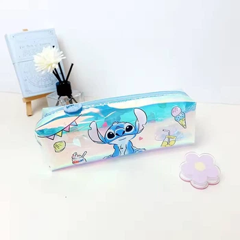 Пенал для дівчинки Стіч (Stitch) шкільний дитячий голографічний.