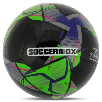 Мяч футбольный размер №5 Soccermax Soccermax All Weather 4137 Black-Multicolor