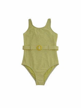 Дитячий суцільний купальник для дівчинки Primark 140 см Жовтий (25070601B)