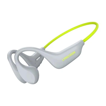 Водонепроницаемые беспроводные наушники для плавания и бассейна Langsdom Airswim BE-20 со встроенной памятью 16 ГБ Серый с желтым