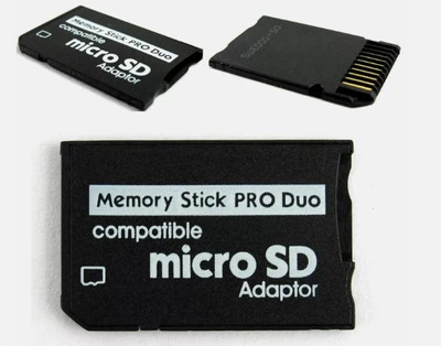 Перехідник для карток пам'яті Кардридер microSD TF -> Memory Stick PRO Duo Black Адаптер Чорний