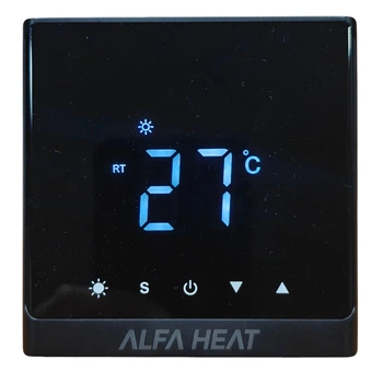 Терморегулятор Alfa Heat Smart Wi-Fi Черный