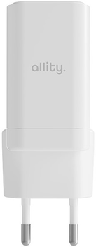 Ładowarka sieciowa Allity GaN PD QC ATC-01-45WAC 1x USB-C 1x USB-A 45W White (5906667550382)