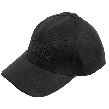 Кепка бейсболка тактична 5.11 Tactical (бавовна, поліестер, регульований розмір, Чорний) (TY-6265_Чорний)