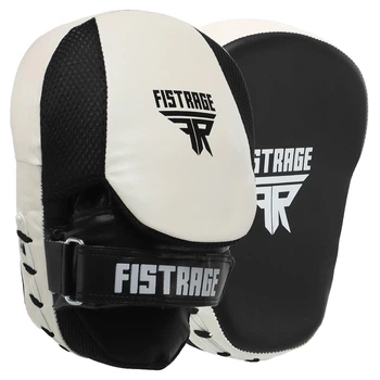 Вигнуті боксерські лапи FLEX FISTRAGE VL-8284 (2 шт, на липучці, 25×20×10 см, чорні з білим)