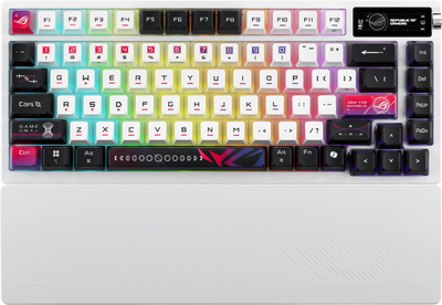 Клавиатура беспроводная Asus ROG Azoth X NX Snow V2 EN PBT Wireless/Bluetooth/USB Black (90MP044F-BKUA30)