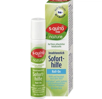 Ролик экстренная помощь при уксах комаров S-quito free Insektenstich Soforthilfe Roll-on nature 10 мл