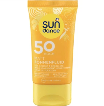 Матирующий Солнцезащитный флюид для лица SPF 50 sundance Sonnenfluid Gesicht mattierend LSF 50 50 мл
