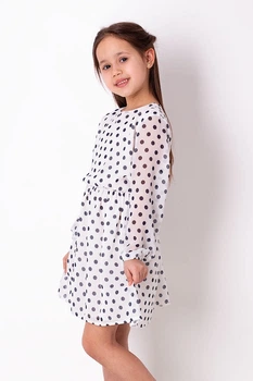 Сукня в горошок для дівчинки Mevis біла 3908-03 116