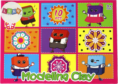 Zestaw artystyczny LEAN Toys Modelina Masa plastyczna 10 kolorów 16256 (5905679077894)