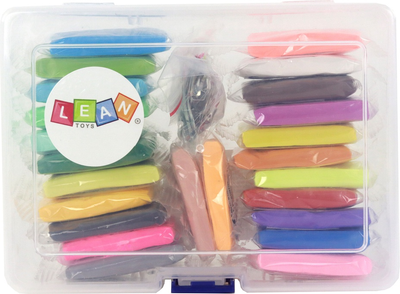 Zestaw kreatywny LEAN Toys Modelina Masa plastyczna + Akcesoria 24 kolory 16259 (5905679077924)