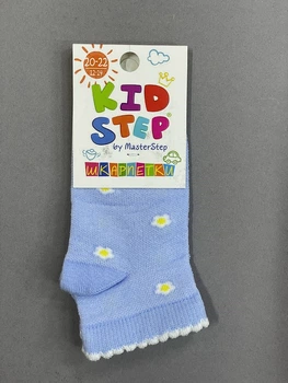 Летние носки для девочки KidStep Цветочки голубые арт.4322 12