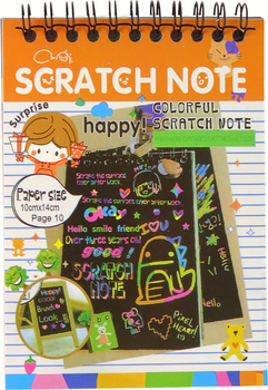 Zestaw zdrapywanka notes dla dzieci LEAN Toys Pomarańczowy 16036 (5905679075821)