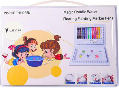 Zestaw pisaków LEAN Toys wodnych w walizce 12 szt 17301 (5905991001577)