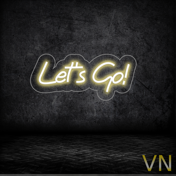 Неонова вивіска "Lets Go!" 50х20см 500