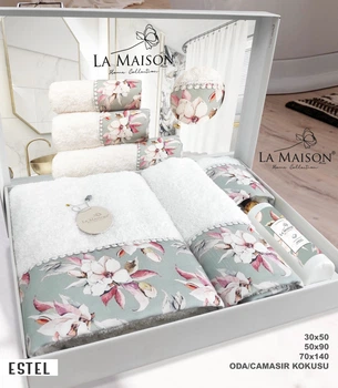 Подарочный набор полотенец La Maison 3 шт с ароматом Estel