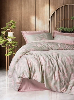 Постільна білизна євро розмір Cotton Box Lux Satin Benula Pudra