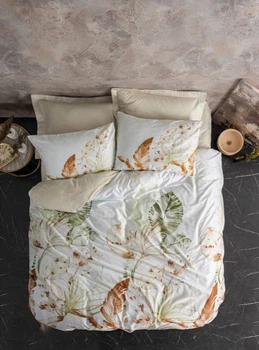 Постільна білизна євро розмір Cotton Box Lux Satin Luster Bej