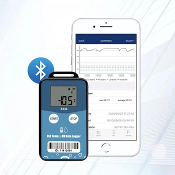 Temp BT06 Bluetooth Регистратор температуры и влажности (-20..+60℃; 0..90%), память 32000