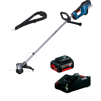 Профессиональный аккумуляторный триммер Bosch GFR 18V-33 Professional c АКБ 18V 4.0Ah + ЗУ