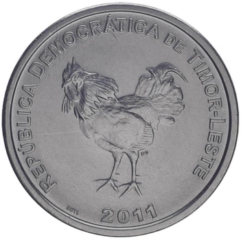 Монета Восточный Тимор 10 сентаво 2011 UNC (KM#3)
