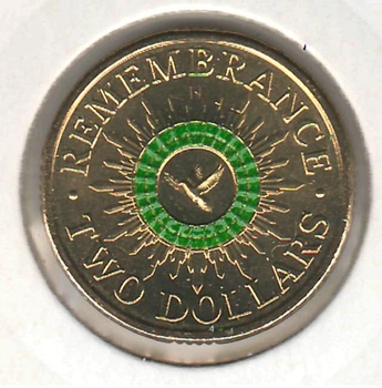 Монета Австралия 2 доллара 2014 «Память» UNC (KM#2170)