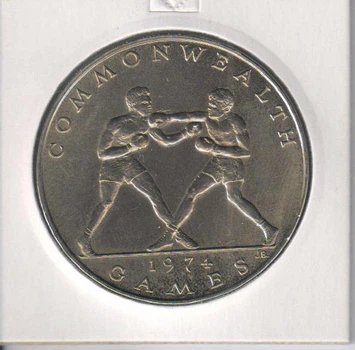 Монета Самоа 1 тала 1974 «Х Игры Содружества - Бокс» UNC (KM#18)