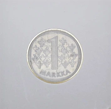 Монета Финляндия 1 марка 1965 F-VF Серебро