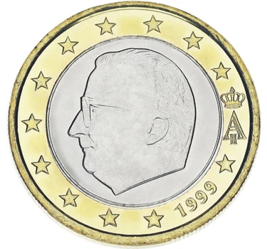 Монета Бельгия 1 евро Биметалл 1999 UNC