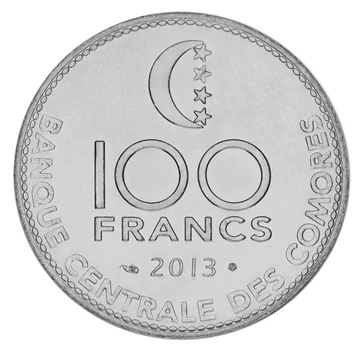 Монета Коморские острова 100 франков 2013 UNC