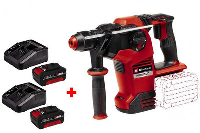 Мощный перфоратор Einhell HEROCCO 36/28-Solo: c АКБ, 18Vx2(36V) 4.0Ah, х.х 1100 об/мин, 5300уд/мин, 3.2 Дж