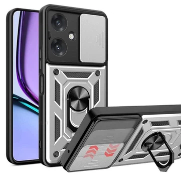 Чехол Camshield c кольцом-подставкой на Realme Note 60 (RMX3933) / silver