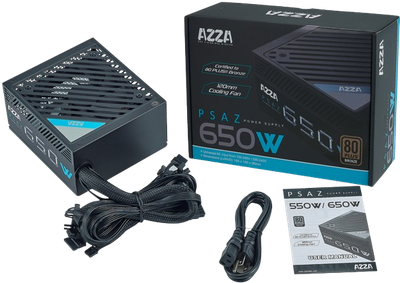 Блок живлення Azza PSAZ-650W 650W 80+ Bronze (PSAZ-650W) Б/В