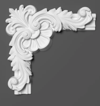 Угловой элемент полиуретановый Grand Decor HCR 524-3 Жёсткий