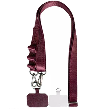 Шнурок із двома кріпленнями (2 см) 140 см Maroon
