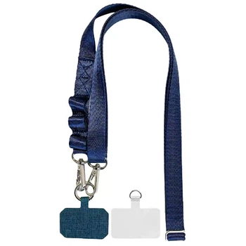 Шнурок с двумя креплениями (2 см) 140 см Dark Blue