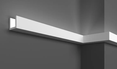 Молдинг полимерный для LED-освещения Grand Décor KH 901 Жесткий 2000 мм