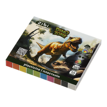 Пластилін ZiBi Dino 10 кольорів 160 г (ZB.6278)